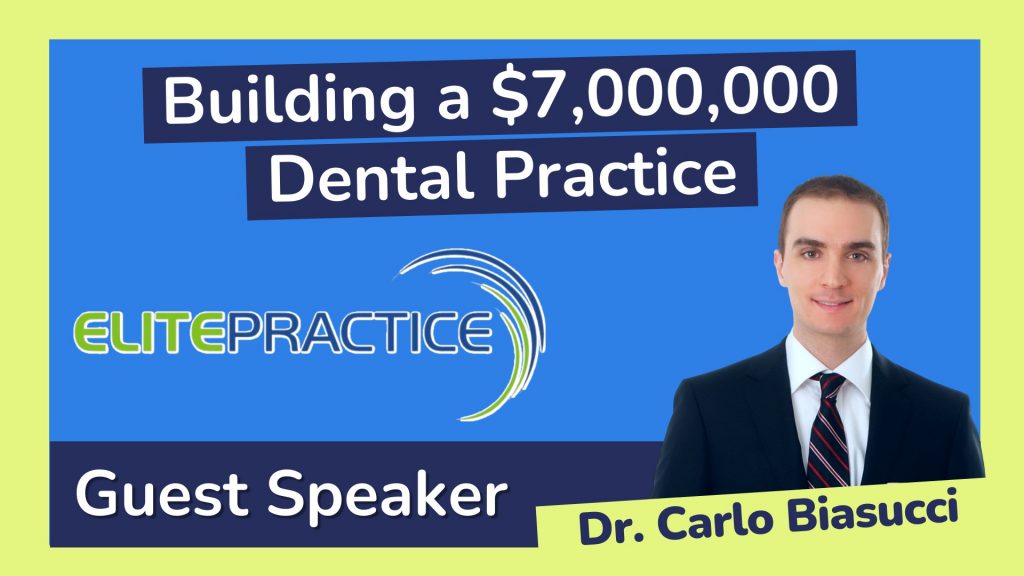 In this latest interview, we talk to Dr. Carlo Biasucci about how he grew his $2.5 million dollar practice in Northern Ontario to $7 million dollars of production in only 3 years. It all started with an unfortunate scuba diving accident that almost cost him his life and left him unable to practice dentistry for many months.